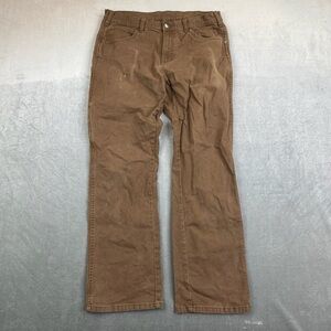Dickies Carpenter Pants Brown Relaxed Fit Workwear Mens 32x30